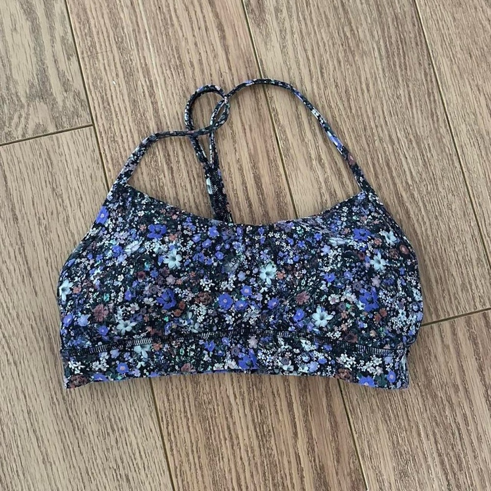lululemon multi floral burst bra